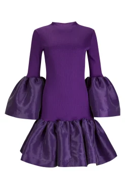 Marques ' Almeida Dresses | Dresses | PUFF SLEEVE AND HEM DRESS PURPLE