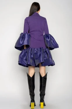 Marques ' Almeida Dresses | Dresses | PUFF SLEEVE AND HEM DRESS PURPLE