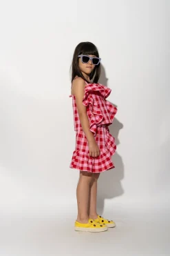 Marques ' Almeida Tops | RED AND PINK GINGHAM FRILL TOP MULTICOLOUR