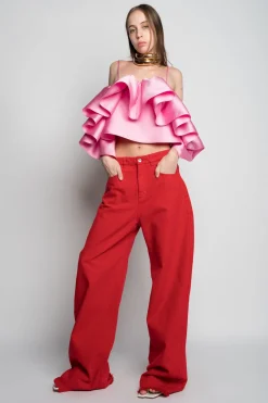 Marques ' Almeida Denim | Bottoms | BOYFRIEND TROUSERS RED