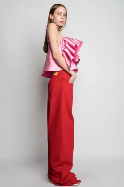 Marques ' Almeida Denim | Bottoms | BOYFRIEND TROUSERS RED