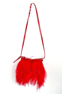 Marques ' Almeida Accessories | FEATHER BAG RED