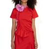 Marques ' Almeida Tops | Tops | GATHE T-SHIRT RED