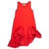 Marques ' Almeida Jersey | Dresses | SLEEVELESS FLOUNCE DRESS RED