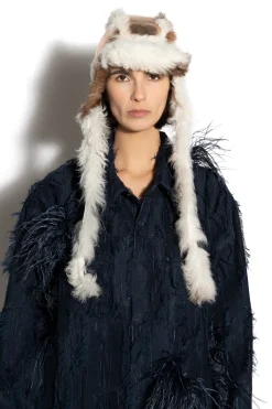 Marques ' Almeida Accessories | ROSE GOLD LEATHER EAR COVER HAT ROSEGOLD