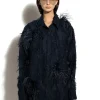 Marques ' Almeida Denim | Outerwear | SHREDDED INDIGO DENIM OVERSHIRT NAVY