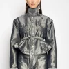 Marques ' Almeida Outerwear | Denim | DENIM BELTED JACKET AND VEST SILVER