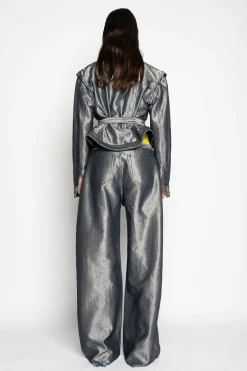 Marques ' Almeida Outerwear | Denim | DENIM BELTED JACKET AND VEST SILVER