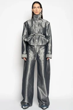 Marques ' Almeida Denim | Bottoms | DENIM PATCH POCKET BOYFRIEND JEANS SILVER