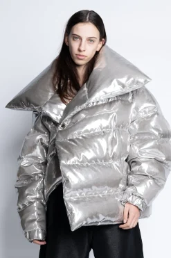 Marques ' Almeida Outerwear | M'A PUFFER JACKET SILVER