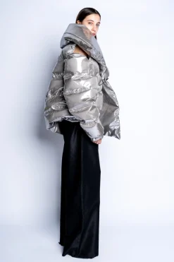 Marques ' Almeida Outerwear | M'A PUFFER JACKET SILVER