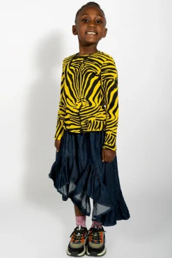 Marques ' Almeida Bottoms | TENCEL RUFFLE SKIRT NAVY