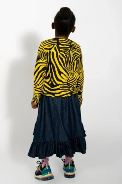 Marques ' Almeida Bottoms | TENCEL RUFFLE SKIRT NAVY