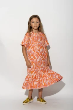 Marques ' Almeida Dresses | TERRY WAVY PRINT GATHERED DRESS MULTICOLOUR