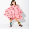 Marques ' Almeida Dresses | THUNDER PRINT GATHERED DRESS PINK