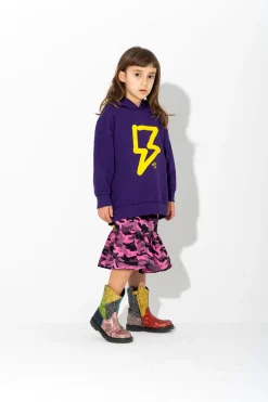 Marques ' Almeida Jersey | Tops | THUNDER PRINT HOODIE PURPLE