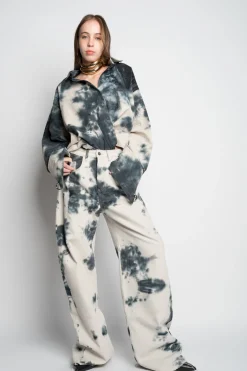 Marques ' Almeida Bottoms | Denim | TIE DYE BLACK BOYFRIEND TROUSERS BLACKWHITE