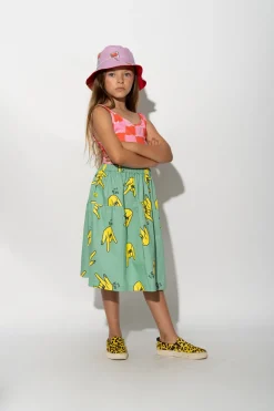 Marques ' Almeida Bottoms | HANDS PRINT GATHERED SKIRT TURQUOISE