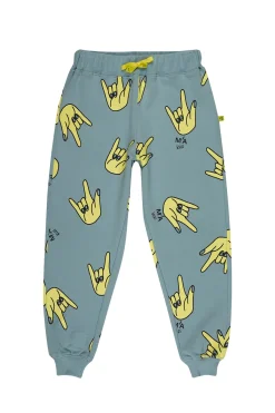 Marques ' Almeida Bottoms | HANDS PRINT SWEATPANTS TURQUOISE