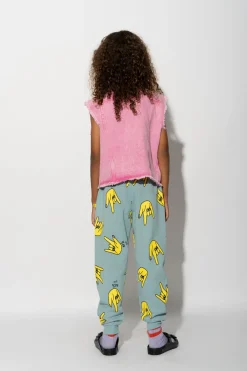 Marques ' Almeida Bottoms | HANDS PRINT SWEATPANTS TURQUOISE