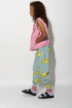 Marques ' Almeida Bottoms | HANDS PRINT SWEATPANTS TURQUOISE