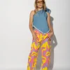 Marques ' Almeida Bottoms | WAVY PRINT BAGGY TROUSERS MULTICOLOUR