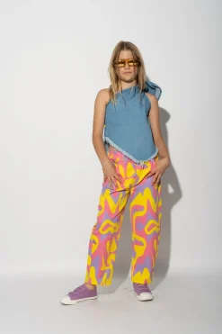 Marques ' Almeida Bottoms | WAVY PRINT BAGGY TROUSERS MULTICOLOUR