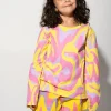 Marques ' Almeida Jersey | Tops | WAVY PRINT LONG SLEEVE TOP MULTICOLOUR