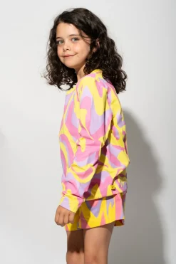 Marques ' Almeida Jersey | Tops | WAVY PRINT LONG SLEEVE TOP MULTICOLOUR