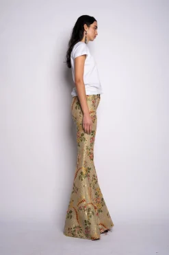 Marques ' Almeida Tops | Tops | CAP SLEEVE T-SHIRT WITH GOLD LOGO WHITE
