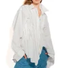 Marques ' Almeida Tops | CINCHED PLEATED SHIRT WHITE