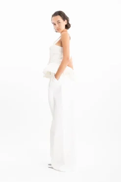 Marques ' Almeida Denim | Bottoms | DENIM PLEATED TROUSERS WHITE
