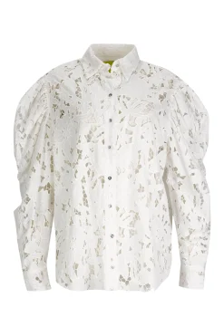 Marques ' Almeida Bridal | Tops | EMBROIDERED PUFF SLEEVE SHIRT WHITE