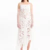 Marques ' Almeida Bridal | Dresses | EMBROIDERED STRAP DRESS WITH PEPLUM WHITE