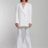 Marques ' Almeida Bridal | EXTREME FLARE TROUSERS WHITE