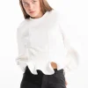 Marques ' Almeida Tops | Tops | FRILL HEM SWEATSHIRT WHITE