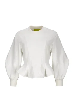 Marques ' Almeida Tops | Tops | FRILL HEM SWEATSHIRT WHITE