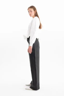 Marques ' Almeida Tops | Tops | FRILL HEM SWEATSHIRT WHITE