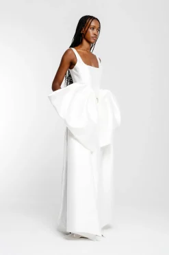 Marques ' Almeida Bridal | FRONT BOW TOP WHITE