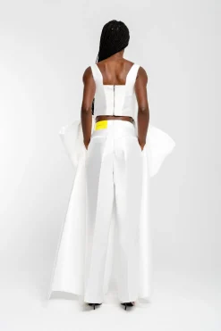 Marques ' Almeida Bridal | FRONT BOW TOP WHITE