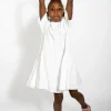 Marques ' Almeida Jersey | Dresses | GATHERED JERSEY T-SHIRT DRESS WHITE