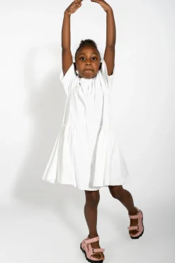 Marques ' Almeida Jersey | Dresses | GATHERED JERSEY T-SHIRT DRESS WHITE