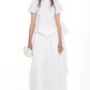 Marques ' Almeida Tops | Tops | GATHERED T-SHIRT WHITE