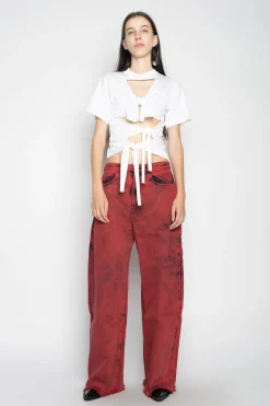 Marques ' Almeida Tops | Tops | KNOT T-SHIRT WHITE