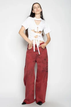 Marques ' Almeida Tops | Tops | KNOT T-SHIRT WHITE