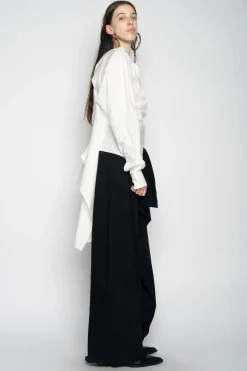 Marques ' Almeida Tops | Tops | ONE SHOULDER DRAPED SHIRT WHITE