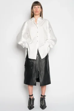 Marques ' Almeida Tops | Tops | SHIRT WITH BOMBER SLEEVE WHITE