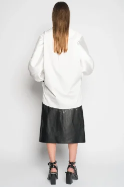 Marques ' Almeida Tops | Tops | SHIRT WITH BOMBER SLEEVE WHITE