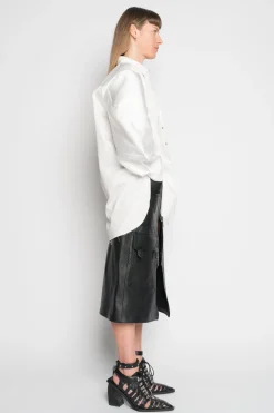 Marques ' Almeida Tops | Tops | SHIRT WITH BOMBER SLEEVE WHITE