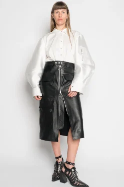 Marques ' Almeida Tops | Tops | SHIRT WITH BOMBER SLEEVE WHITE